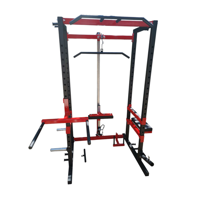 Power Rack con Lat Machine | Estructura Multifuncional