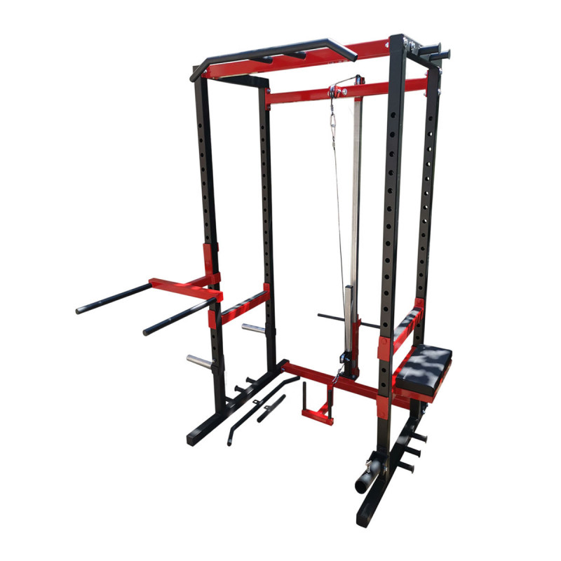 Power Rack con Lat Machine | Estructura Multifuncional
