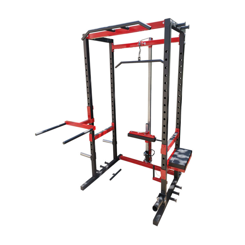Power Rack con Lat Machine | Estructura Multifuncional
