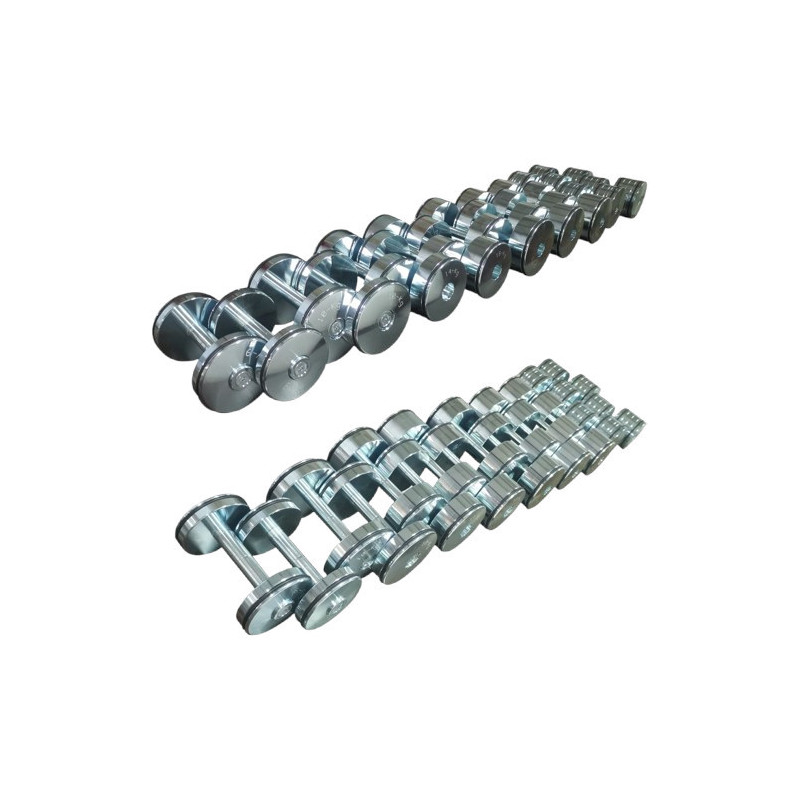 Steel Dumbbell Set from 2 to 30 Kg.