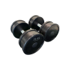 Black Galvanized Steel Dumbbell Set 2 to 30 Kg.