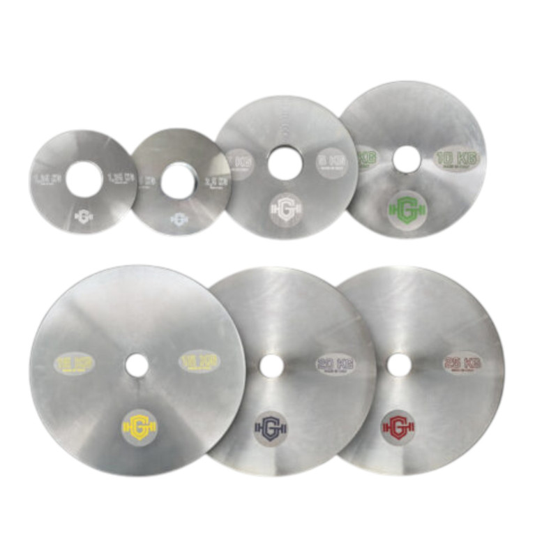 Galvanised and calibrated steel discs