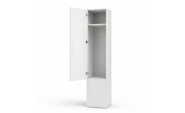 Armario de una puerta con espacio para un banco
