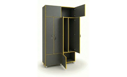 Armario de 4 puertas en forma de L