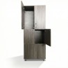4-door cabinet with space for a bench