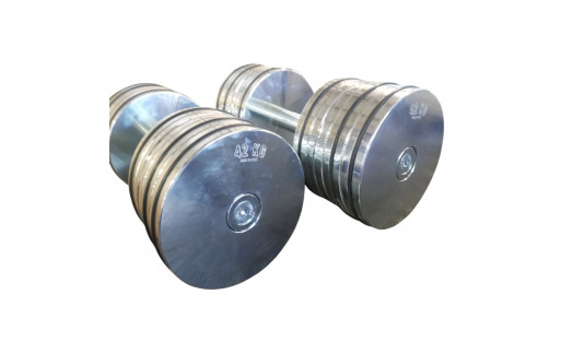 Pair of 42 kg dumbbells | Dumbbells made of steel.