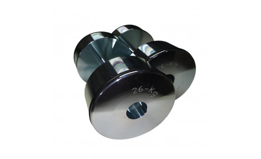 Pair of 26 kg dumbbells | Dumbbells made of steel.